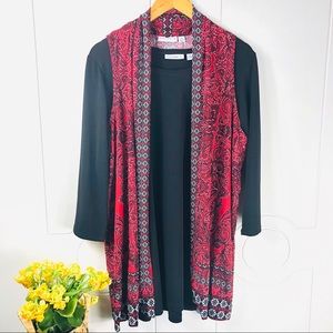 NWOT Susan Graver Sleeveless Cardigan Set